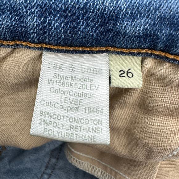 Rag & Bone High Rise Ankle Skinny Jean Levee Raw Hem Pockets Womens 26 - Picture 9 of 9